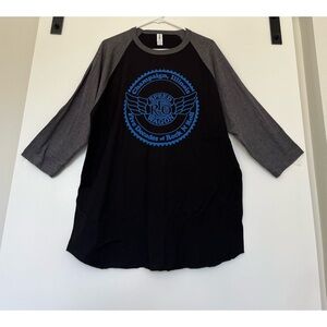 VNG Reo Speed Wagon Raglan Baseball T- Shirt 3/4 Sleeves, 50 years of Rock& Roll
